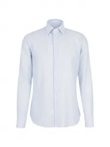 Полосатая рубашка Canali, синий