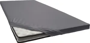 Простыня Estella "Топпер трикотажный из хлопка с эластаном", для топперов высотой до 10 см 100х200 см, 1 шт., цвет schiefer