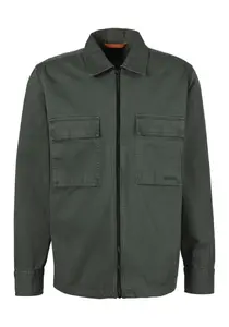 Куртка-карго BOSS ORANGE "Lovel-zip_12_M", с накладными карманами, зеленый