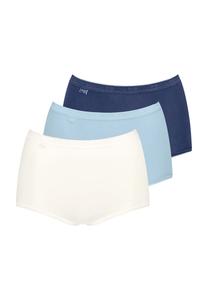 Трусы макси Basic+ 3 пары хлопок стрейч Sloggi, синий
