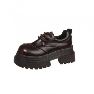 WUJI Женские лоферы черные и коричневые, цвет Brown