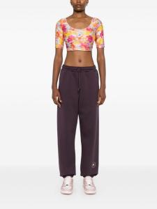 Adidas by Stella McCartney укороченный топ с абстрактным принтом, розовый