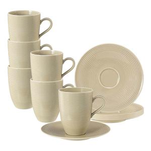 Seltmann Weiden Кружка с блюдцем, цвет Beat Color Glaze, песочно-бежевый, 350 мл, набор из 6 предметов