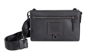 COACH Кожаный поясной клатч мужской черный