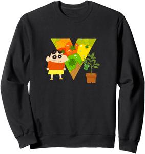 Крейон Шин-чан: ВЕСЕЛЬЕ! ИЗУЧЕНИЕ ОТ А ДО Я. Толстовка V Crayon Shinchan, черный