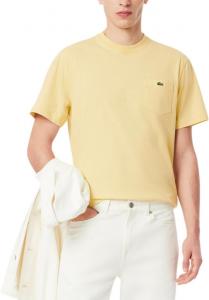 Мужская хлопковая футболка Lacoste с нагрудным карманом, Soleil Chine Pocket