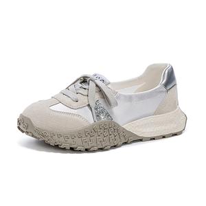 JOSINY Повседневные туфли женские, низкие, серебристо-серые/бежево-красные/светло-фиолетовые