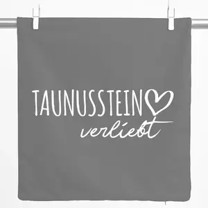 Декоративная наволочка Huuraa Taunusstein in Love Gift 40x40 см, стальной серый хлопок, украшение Taunusstein Hellweg Druckerei