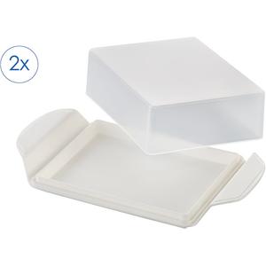 Масленка с крышкой, набор 2 шт. Масленка 250 г, Сделано в Германии Ruco, белый/прозрачный