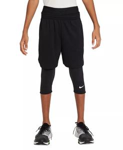 Колготки Big Boys Pro Dri-FIT длиной 3/4 Nike, черный