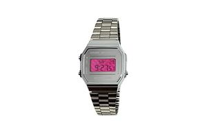 CASIO Часы Retrofit Series Quartz Movement Stainless Steel Strap Watch Men's Watch Red Watch Dial, Silver Dial Barbie Pink Plaid Watch Crystal