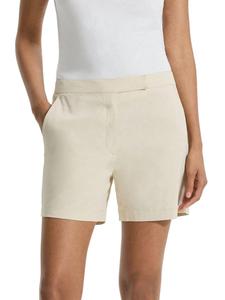 Шорты из смесовой льняной ткани Theory, цвет Straw