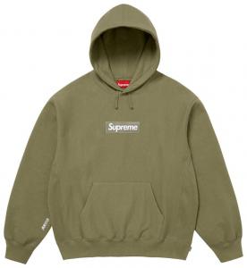 Толстовка Supreme Box Logo Hooded Sweatshirt, зеленый