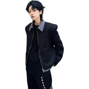 NEVER RULE Куртка Women's Black Lapel Moderate