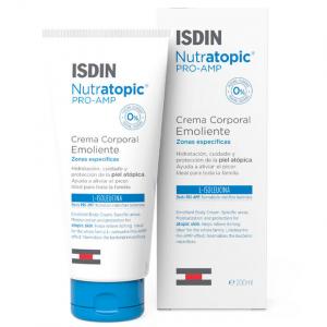 Isdin Nutratopic Pro-AMP Emollient Cream Atopic Skin, Смягчающий крем для тела для атопической кожи, 200мл