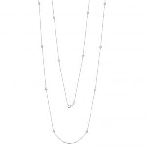 Ожерелье Suzy Levian из 14-каратного розового золота с двумя каратами и бриллиантами (36 дюймов) Suzy Levian, белый