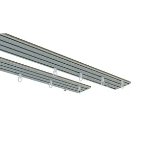 Моя домашняя карнизная шина Tanbul на 4 пути с фиксированным размером My Home, серебристый