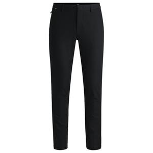 Узкие брюки из эластичного хлопка BOSS, черный