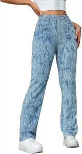 Джинсы Mid-Rise Light Blue, Textured Washed, Straight-Leg