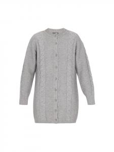 Женский кардиган серого меланжа DreiMaster Vintage