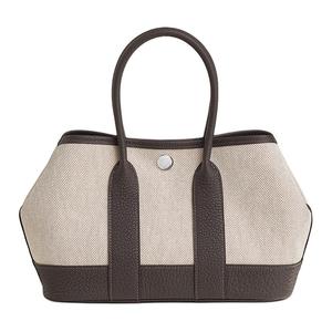 HERMES Сумка через плечо из кожи с канвасом мини женская