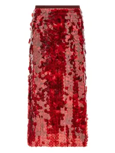 Макси-юбка с пайетками Fabiana Filippi, красный