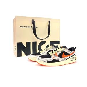 Jordan Кроссовки casual низкие unisex Black Orange CMFT Era Orange Mango Tide Abrasion Resistant