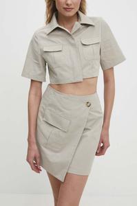 Хлопковая юбка Answear Lab, бежевый