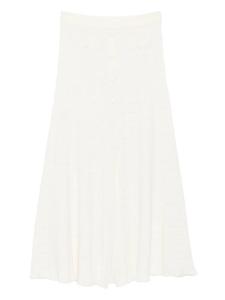 Юбка-клеш SANDRO с пуговицами спереди, белый