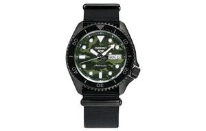 SEIKO Часы Series 5 Mechanical Movement Nylon Strap Japanese / Korean Watch Men's Watch Green Dial, Green