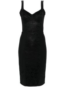 Dolce & Gabbana платье с цветочным кружевом, черный