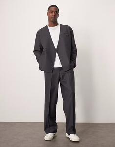 Широкие брюки ASOS DESIGN темно-серого цвета