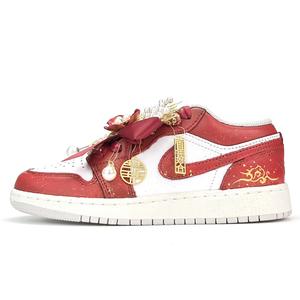 Jordan Air 1 Heaven's Perfect Match устойчивые к истиранию низкие кроссовки для скейтбординга унисекс красные