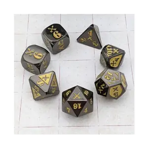 Колющий урон — металл, черный с золотом (7), Damage Dice
