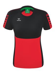 Erima Женская футболка Six Wings красно-черного цвета