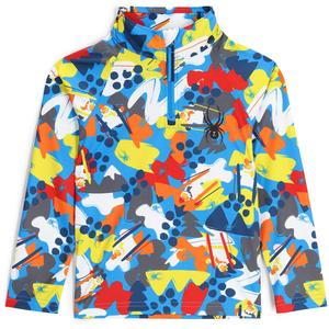 Детская термофутболка с высоким воротником и молнией Glacial для мальчиков. Spyder, Yeti Camo Aether Blue
