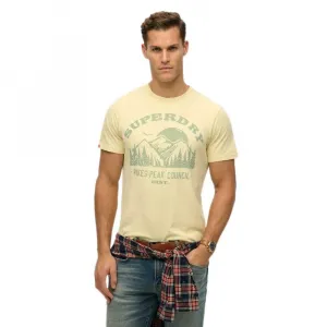 Футболка с коротким рукавом Superdry Lo-Fi Outdoor Mono Relaxed, желтый