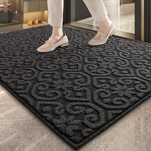 Dajiang Ковер 90х150 см для прихожей, плотный и долговечный, устойчивый к загрязнениям, цвет Kaimu-Deep Gray