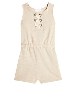 Комбинезон из хлопкового флиса Chloé, бежевый