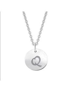 ONE ELEMENT Подвеска в виде буквы Q из белого золота 333 пробы, диаметр 11,0 мм, в серебряной оправе