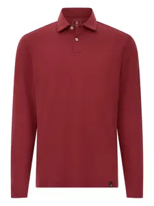 Поло из интерлока из пимского хлопка Boggi Milano, красный
