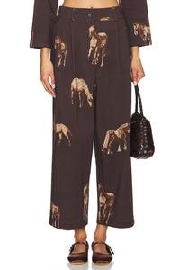 Широкие брюки Milkwhite, brown horses