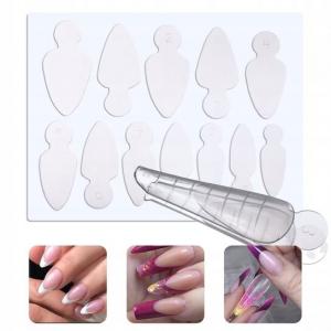 Комбо-система Силиконовые французские формы двойной формы «Миндаль», 12 шт., AllePaznokcie