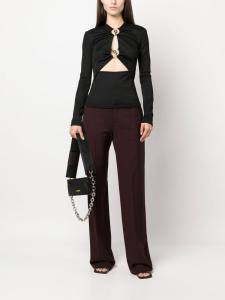 Christopher Esber топ с длинными рукавами и вырезами, черный