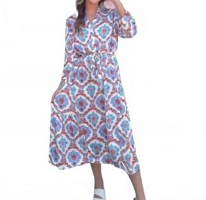 Комбинированное платье макси в синем, ржавом и лавандовом цветах Umgee, синий/ржавый/лавандовый