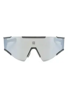 Солнцезащитные очки-маска Fletche Balmain Eyewear, серебяный