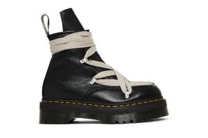 Мужские ботинки Dr. Martens Rick Owens x 1460 кожаные на толстой подошве, черный