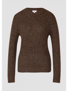 Вязаный свитер цвета 8945_темно-коричневый s.Oliver