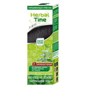 Herbal Time, натуральная хна, натуральный черный, 75 мл