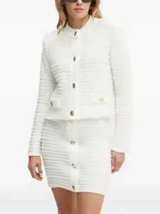 Кардиган с застежкой на пуговицы и карманами Simona Corsellini, белый